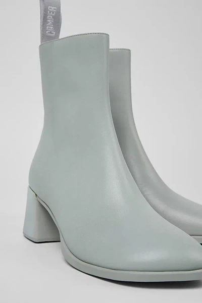CAMPER KORA LEATHER ZIP-UP ANKLE BOOT IN LIGHT GREY, WOMEN'S AT URBAN OUTFITTERS