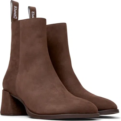Camper Kora Square Toe Boot In Brown