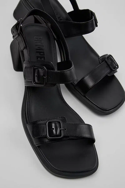 Camper Kora Strappy Leather Sandal In Black, Women's At Urban Outfitters In Black