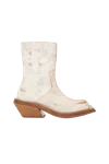 Camper Lab Distressed Leather Gasso Boot White In Multi