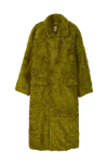 Camper Lab Fluffy Coat Green In Green