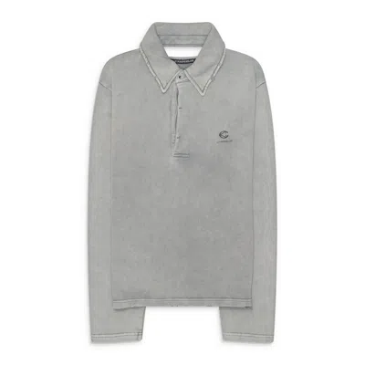 Camper Lab Logo Polo Sweatshirt Grey In Gray