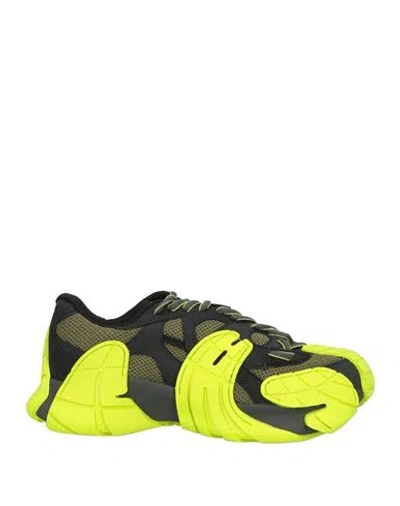 Camper Lab Man Sneakers Lime Green Size 7 Leather, Textile Fibers In Bunt