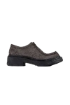 Camper Lab Vamonos Distressed Leather Derby Shoes Grey In Black