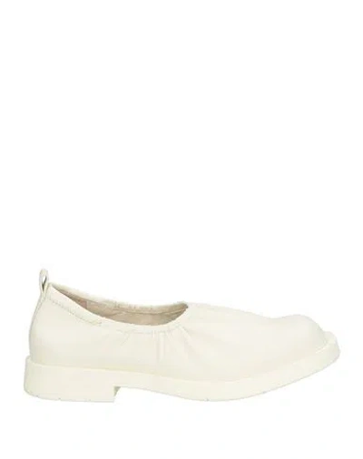 Camper Lab Woman Loafers Cream Size 8 Leather In White