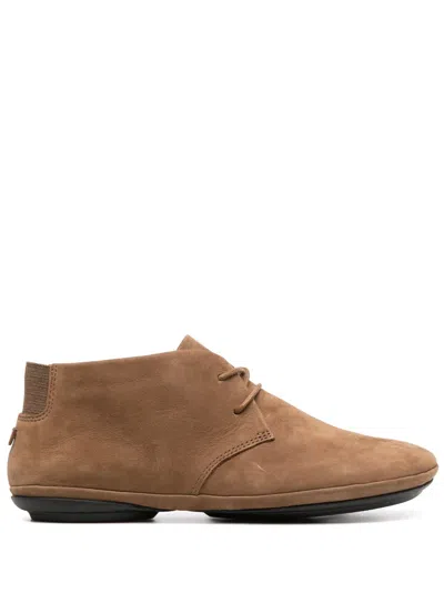 Camper Lace-up Ankle Boots In Brown