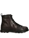 Camper Lace-up Ankle Boots In Brown