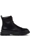 Camper Brutus Combat Boots In Black Leather In Black