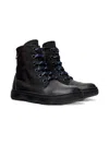 Camper Lace-up Leather Ankle Boots In Black