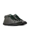 Camper Lace-up Leather Ankle Boots In Gray