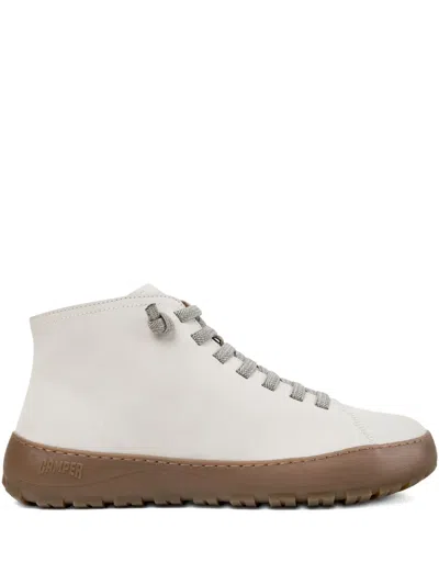 Camper Lace-up Leather Boot Sneakers In Neutral