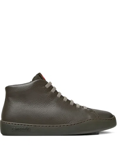 Camper Lace-up Leather Sneakers In Green