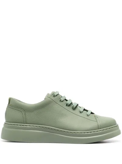 Camper Lace-up Leather Sneakers In Green