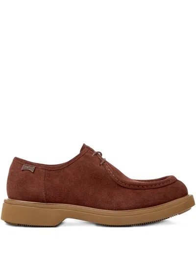 Camper Lace-up Suede Derby Shoes In Brown