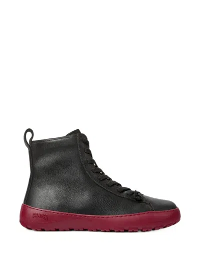 Camper Lace-up Ankle Boots In Black