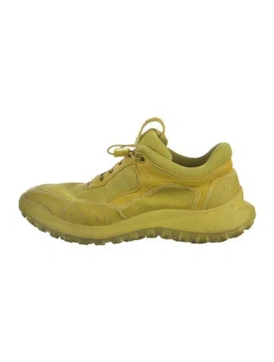 Pre-owned Camper Leather Athletic Sneakers In Green/yellow