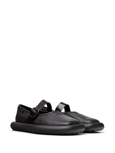 Camper Leather Ballerina Shoes In Nero