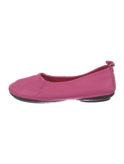 Pre-owned Camper Leather Ballet Flats In Pink