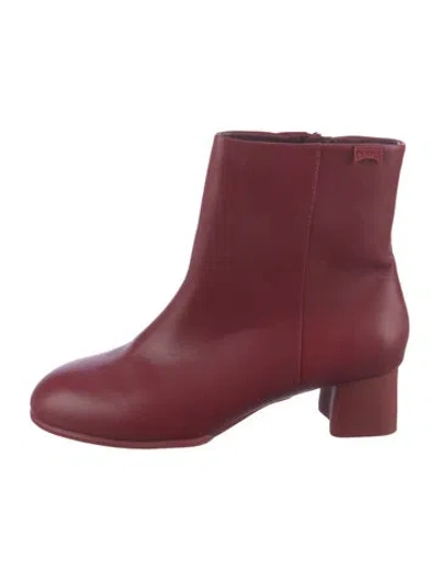 Pre-owned Camper Leather Boots In Burgundy