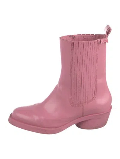Pre-owned Camper Leather Chelsea Boots In Pink