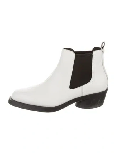 Pre-owned Camper Leather Chelsea Boots In White