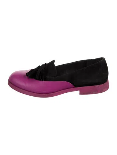 Pre-owned Camper Leather Colorblock Pattern Loafers In Purple