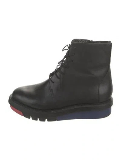 Pre-owned Camper Leather Combat Boots In Black