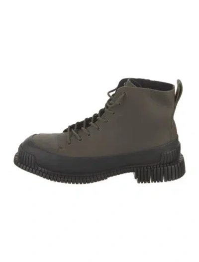 Pre-owned Camper Leather Combat Boots In Green
