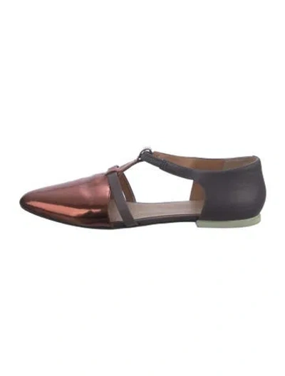 Pre-owned Camper Leather Flats In Grey