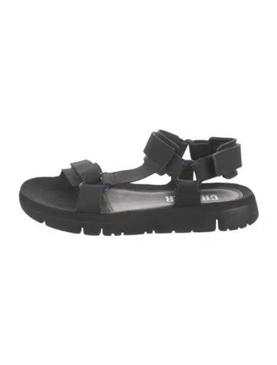 Pre-owned Camper Leather Gladiator Sandals In Black