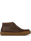 Camper Leather Lace-up Boots In Brown