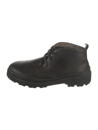Pre-owned Camper Leather Lace-up Boots In Black