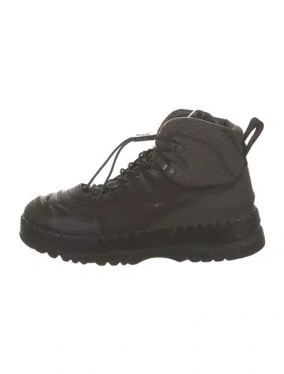 Pre-owned Camper Leather Lace-up Boots In Black