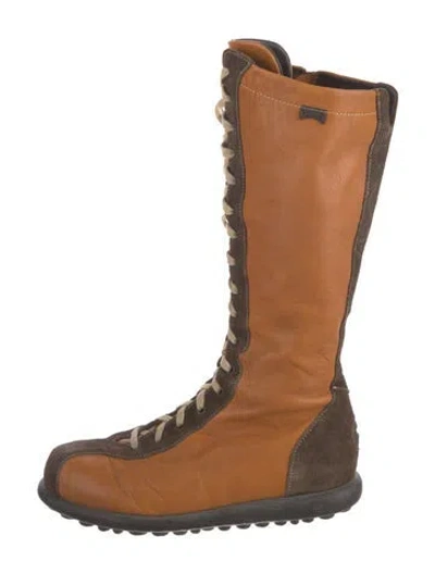 Pre-owned Camper Leather Lace-up Boots In Brown