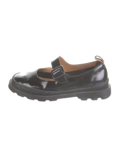 Pre-owned Camper Leather Mary Jane Flats In Black