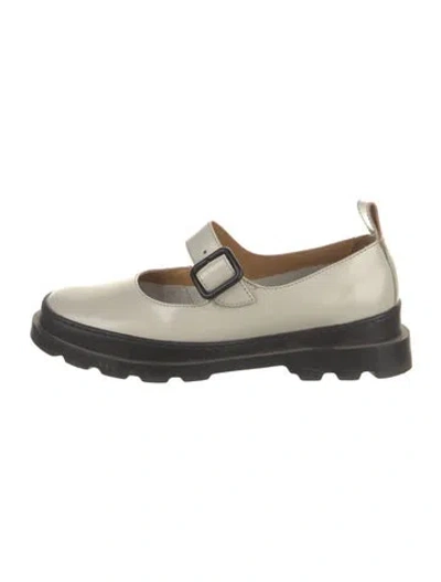 Pre-owned Camper Leather Mary Jane Flats In Neutrals