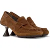 Camper Leather Moccasin Pump In Multi