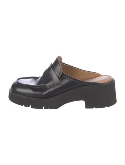 Pre-owned Camper Leather Mules In Black