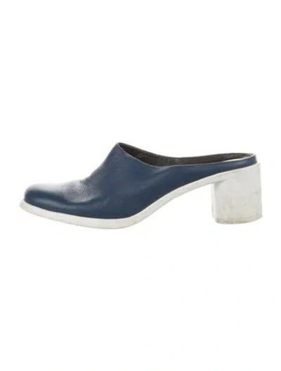 Pre-owned Camper Leather Mules In Blue