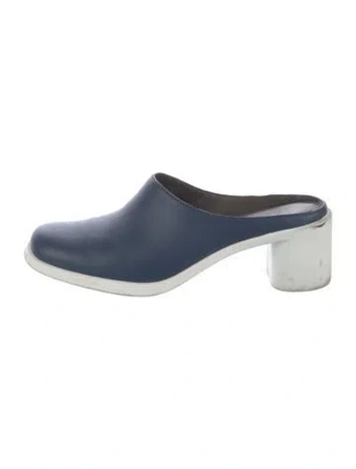 Pre-owned Camper Leather Mules In Blue