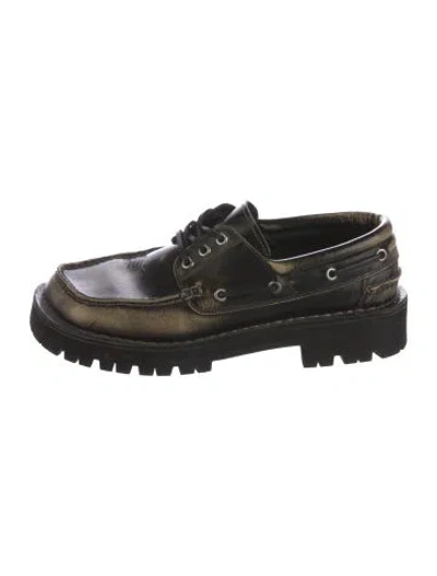 Pre-owned Camper Leather Oxfords In Black