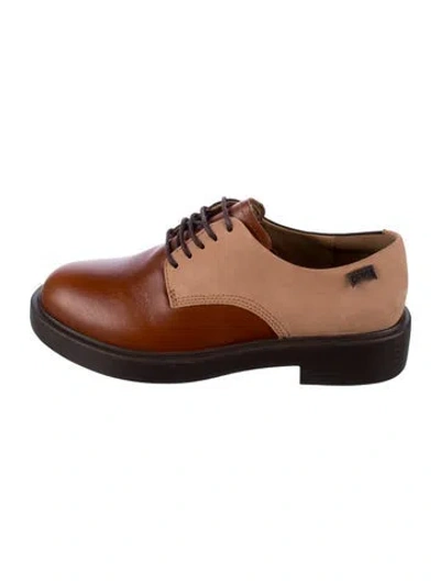 Pre-owned Camper Leather Oxfords In Brown