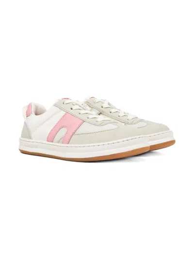 Camper Kids' Leather Panel Mesh Sneakers In Neutral