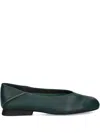 Camper Leather Panelled Ballet Flats In Green