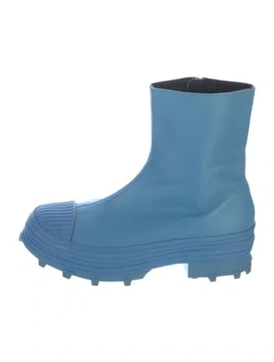 Pre-owned Camper Leather Rain Boots In Blue