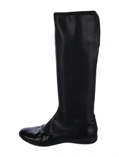 Pre-owned Camper Leather Riding Boots In Black