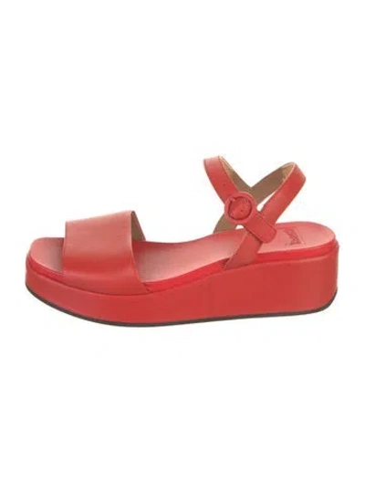 Pre-owned Camper Leather Sandals In Red