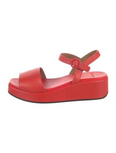 Pre-owned Camper Leather Sandals In Red