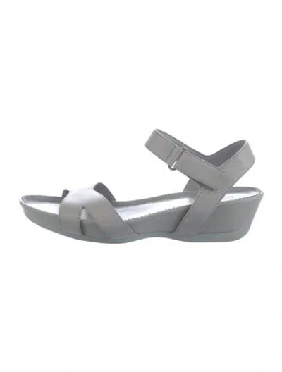 Pre-owned Camper Leather Sandals In Silver
