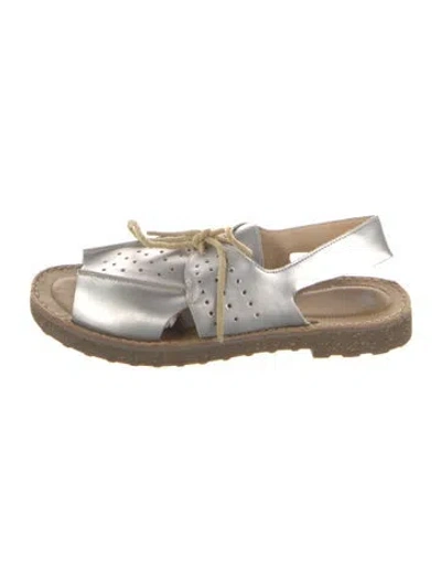 Pre-owned Camper Leather Sandals In Silver